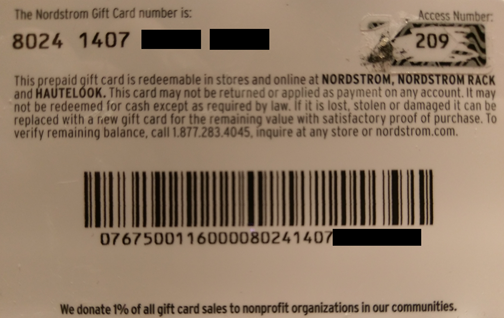 Oddly Enough In All The Years That I Have Ped At Nordstrom It Turns Out Never One Of Company S Gift Cards Online To Make A