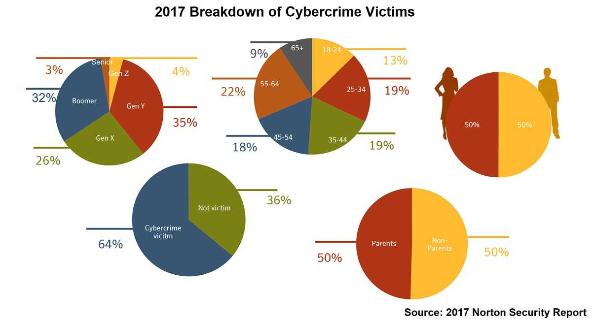 2017 Breakdown of Cybercrime Victims