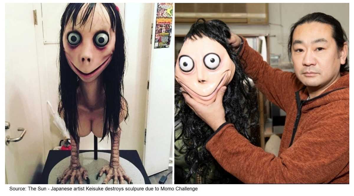 The Momo Challenge does something very similar. 