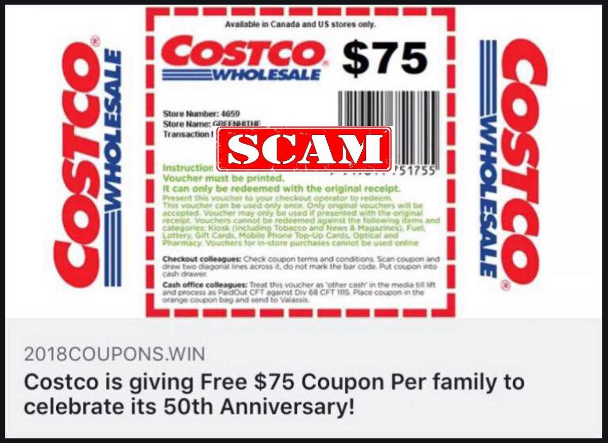 Costco 75th anniversary' coupon