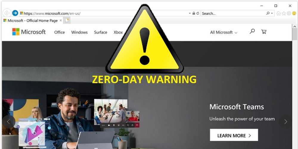 Microsoft Warns Of Zero Day Vulnerability Actively Being Exploited On IE